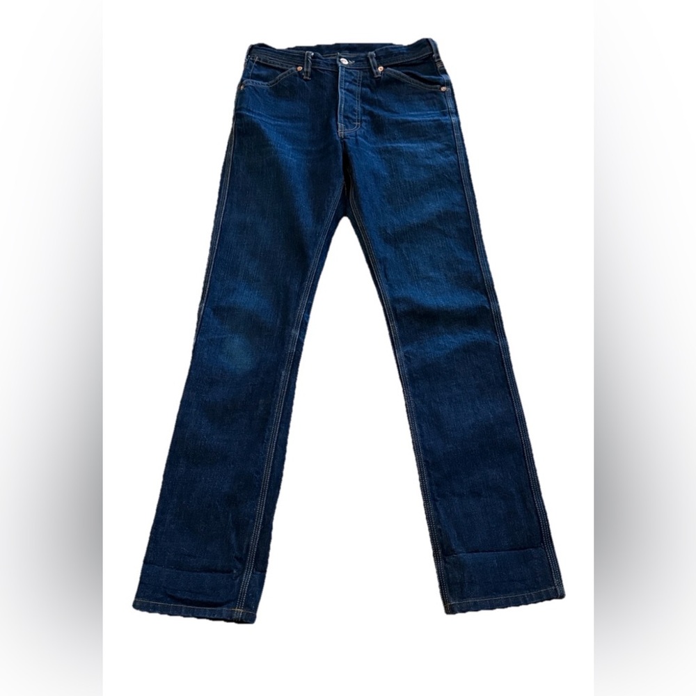 TOPO DESIGN Men’s Dark Wash Button Fly Slim Leg Denim Jeans Size 28 29x31